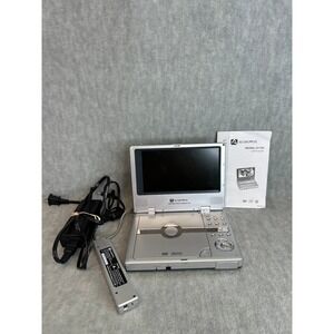 Vintage Audiovox DVD Player Silver D1730 Portable CD MP3 With Accessories